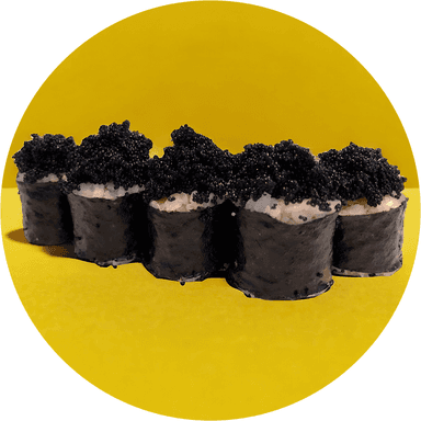 Хосомакі з лососем та ікрою